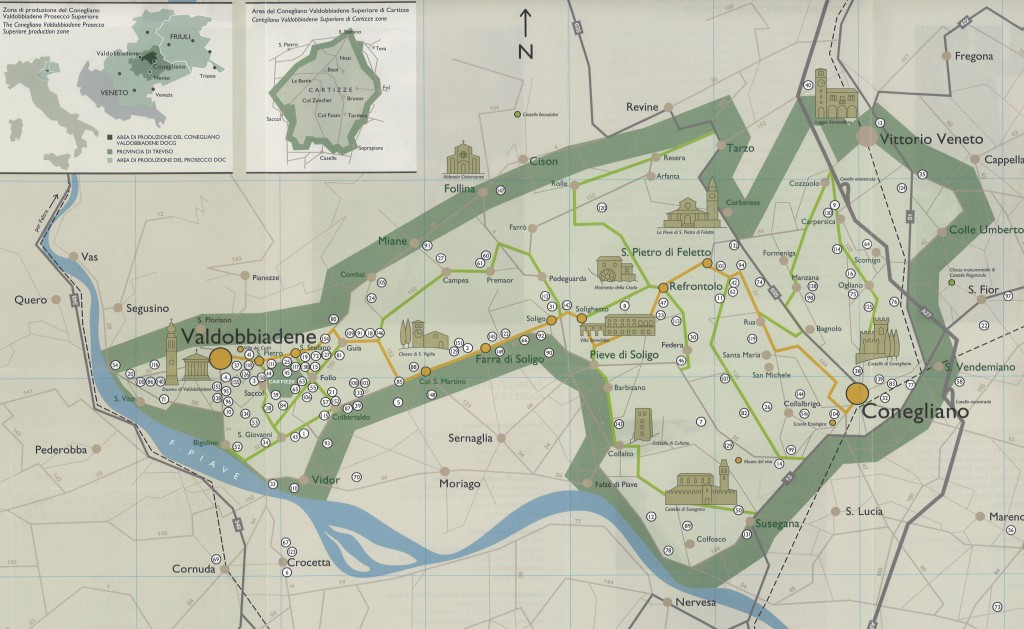 Zona di produzione Prosecco Superiore